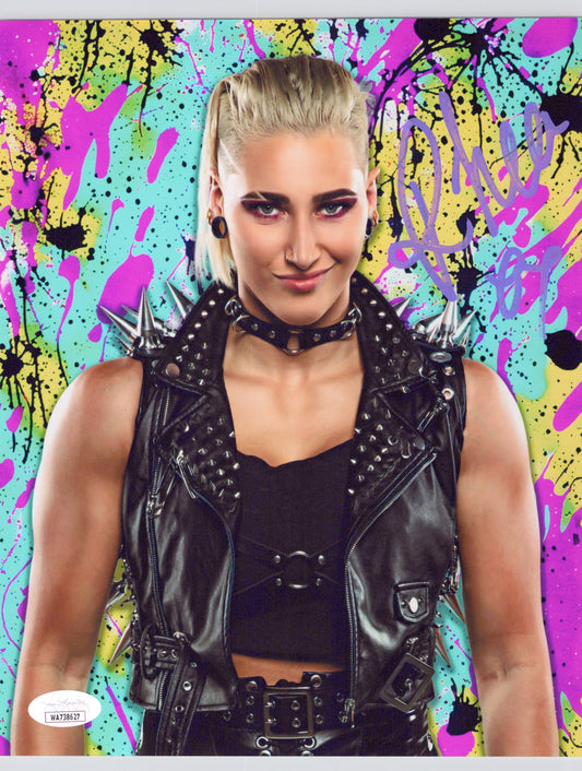 Rhea Ripley (8x10 metallic) jsa Funhouse MAMI photo signed auto autographed