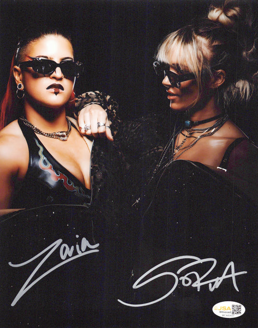 Sol Ruca Zaria dual (8x10) WWE NXT SEXY photo signed auto autographed JSA COA