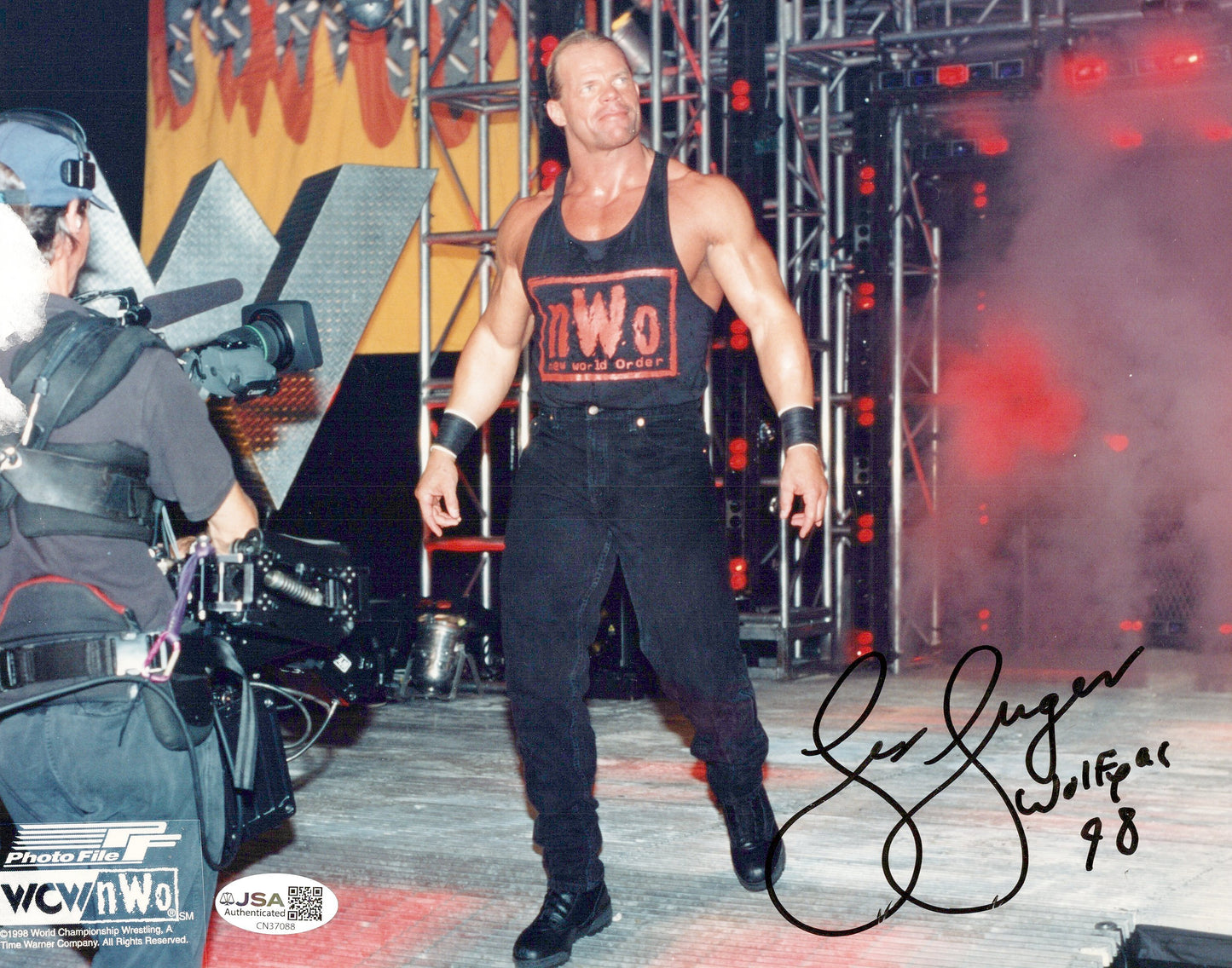 Lex Luger (8x10) inscribed JSA COA WWE photo signed