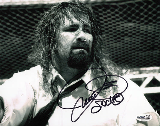 Mankind Cactus Jack 8x10 JSA COA Mick Foley Dude Love signed auto autographed WWF