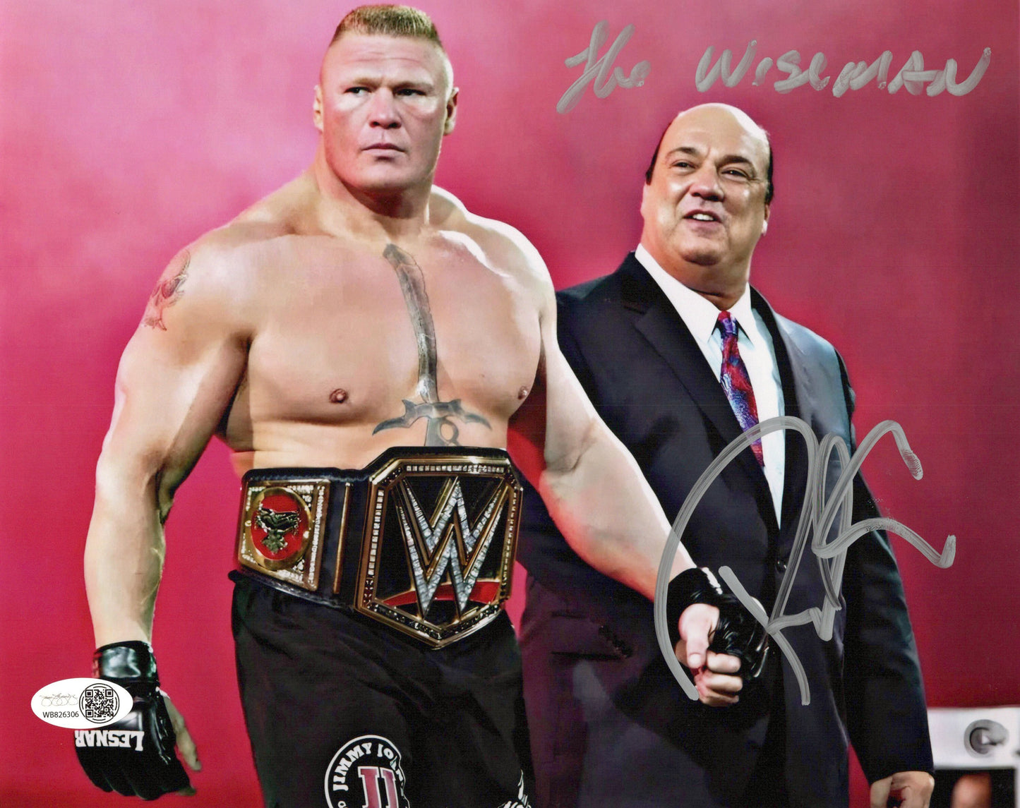 Paul Heyman (8x10 metallic) JSA COA WWE ECW photo signed autograph ECW WWF WWE