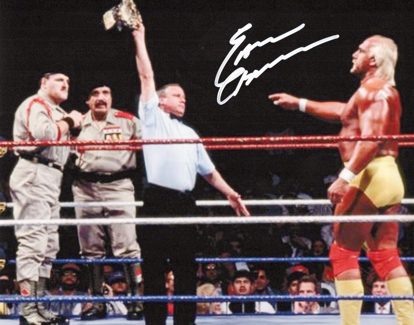 Earl Hebner Metallic 8x10 photo signed auto autographed TNA  WWE