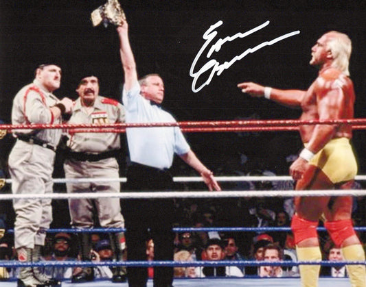 Earl Hebner Metallic 8x10 photo signed auto autographed TNA  WWE