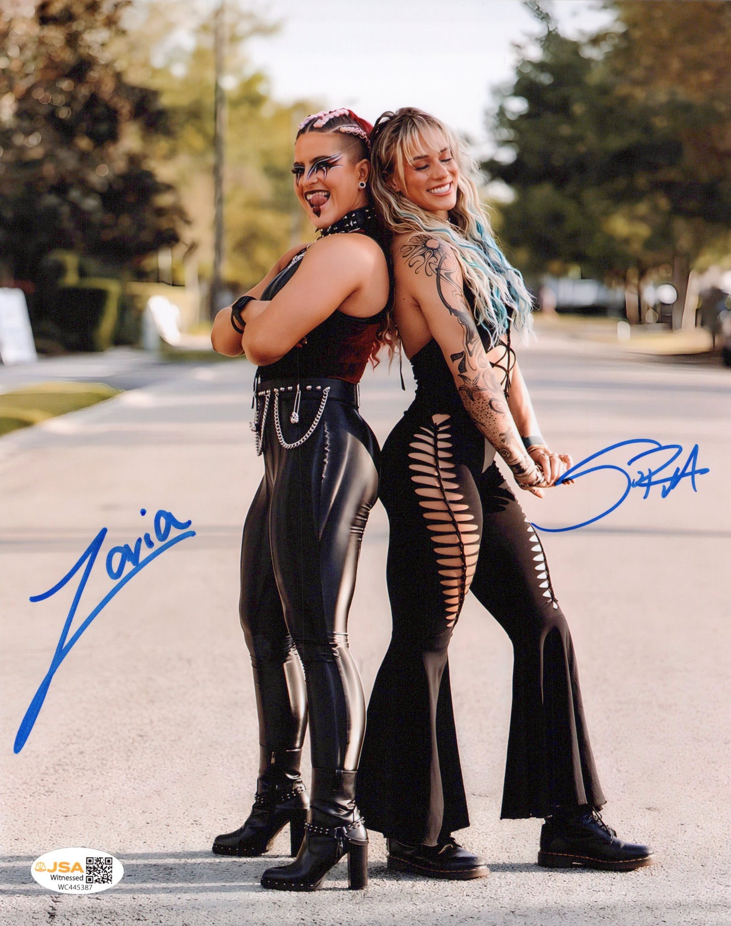 Sol Ruca Zaria dual (8x10) WWE NXT SEXY photo signed auto autographed JSA COA