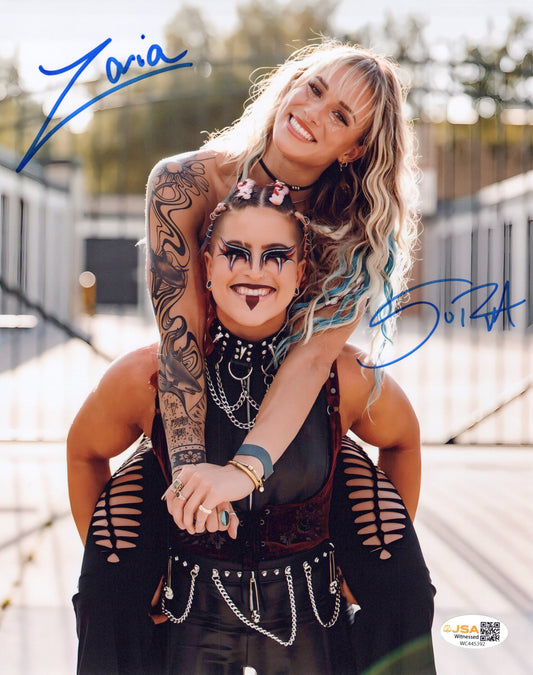 Sol Ruca Zaria dual (8x10) WWE NXT SEXY photo signed auto autographed JSA COA