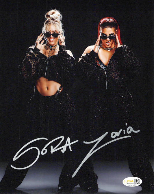 Sol Ruca Zaria dual (8x10) WWE NXT SEXY photo signed auto autographed JSA COA