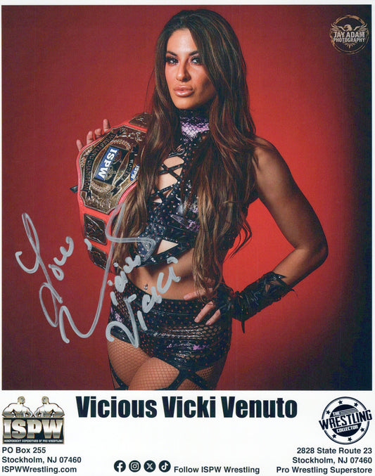 Vicious Vicki Venuto ISPW (8x10) WWE NXT photo signed auto autographed