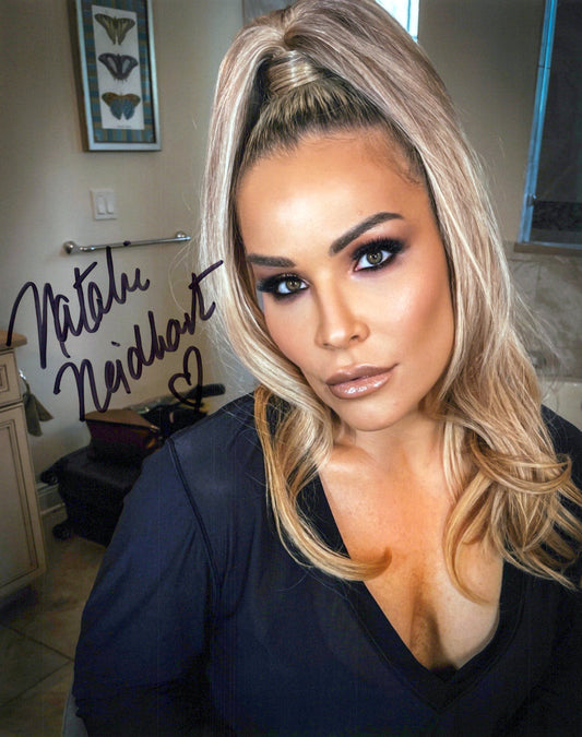 Natalya Natalie Neidhart (8x10 metallic) funhouse WWE photo signed auto autographed