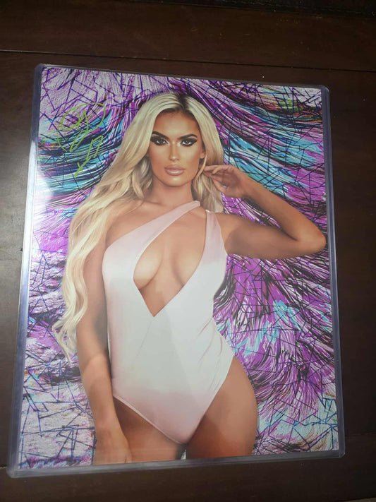 Mariah May Blake Monroe (metallic 11x14) photo signed auto autographed AEW WWE