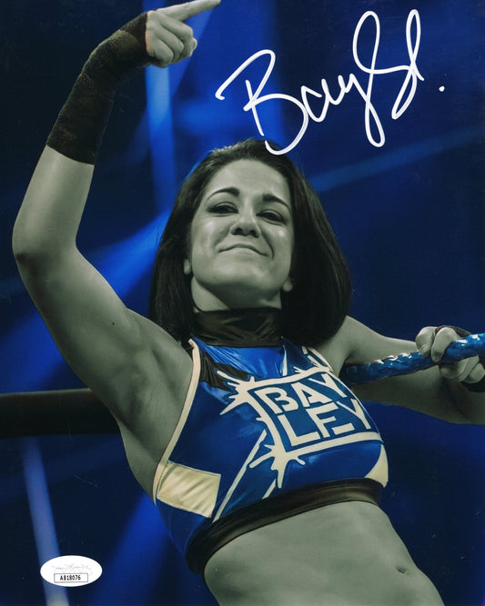 Bayley funhouse metallic 8x10 - JSA certed WWE photo signed auto autographed