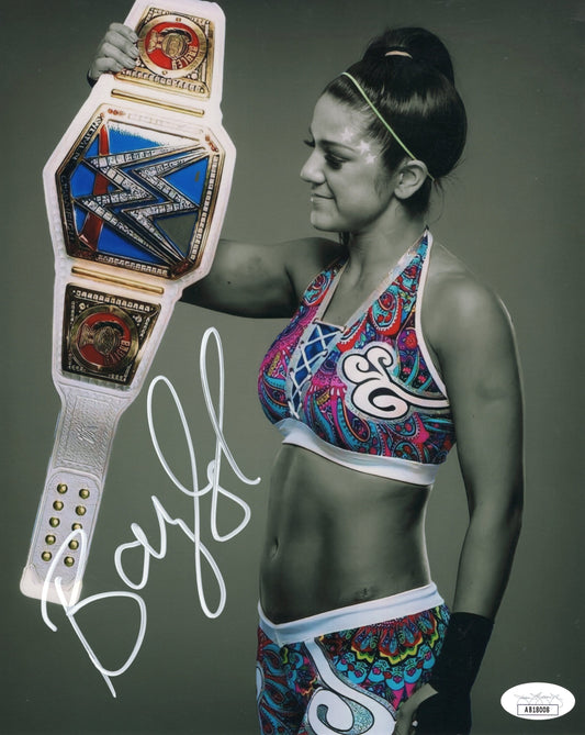 Bayley funhouse metallic 8x10 - JSA certed WWE photo signed auto autographed