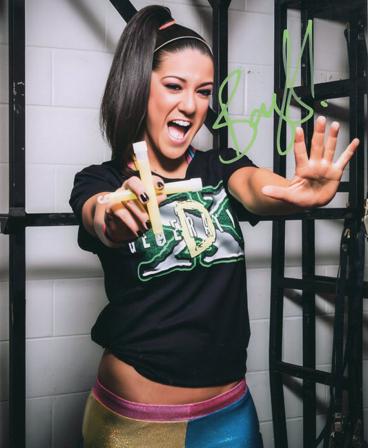 Bayley DX tribute funhouse metallic 8x10 - WWE photo signed auto autographed