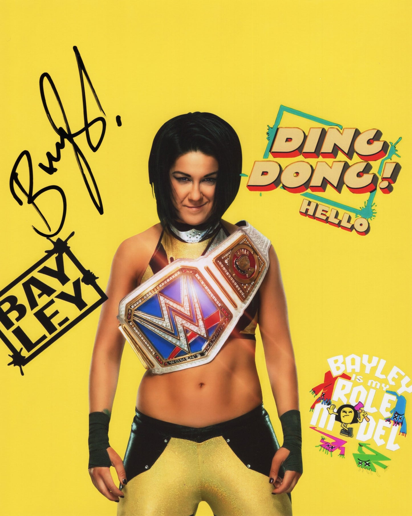 Bayley funhouse metallic 8x10 - WWE photo signed auto autographed