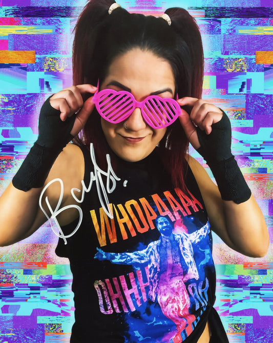 Bayley 8x10 metallic photo signed auto autographed WWE