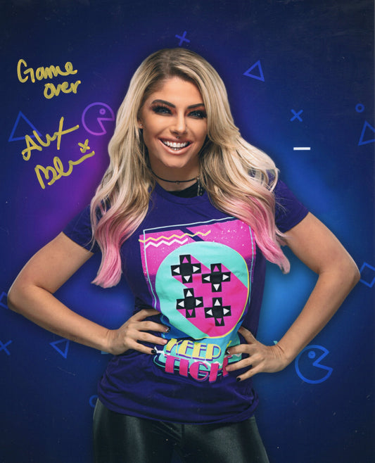 Alexa Bliss inscribed Funhouse metallic 8x10 - WWE photo signed auto autographed SEXY