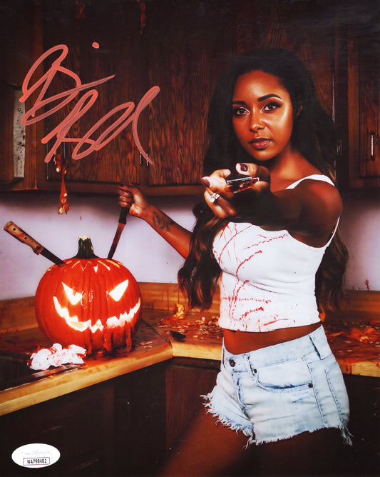 Brandi Rhodes 8x10 funhouse metallic photo jsa signed auto autographed AEW