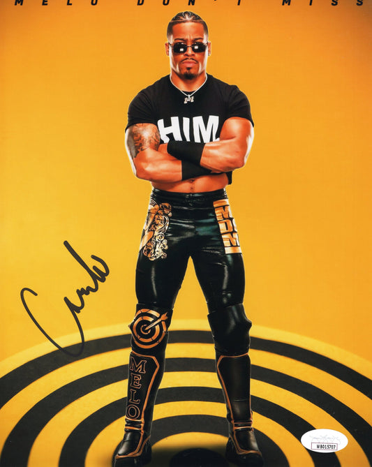 Carmelo Hayes Funhouse metallic 8x10 - JSA certed NXT WWE photo signed auto autographed