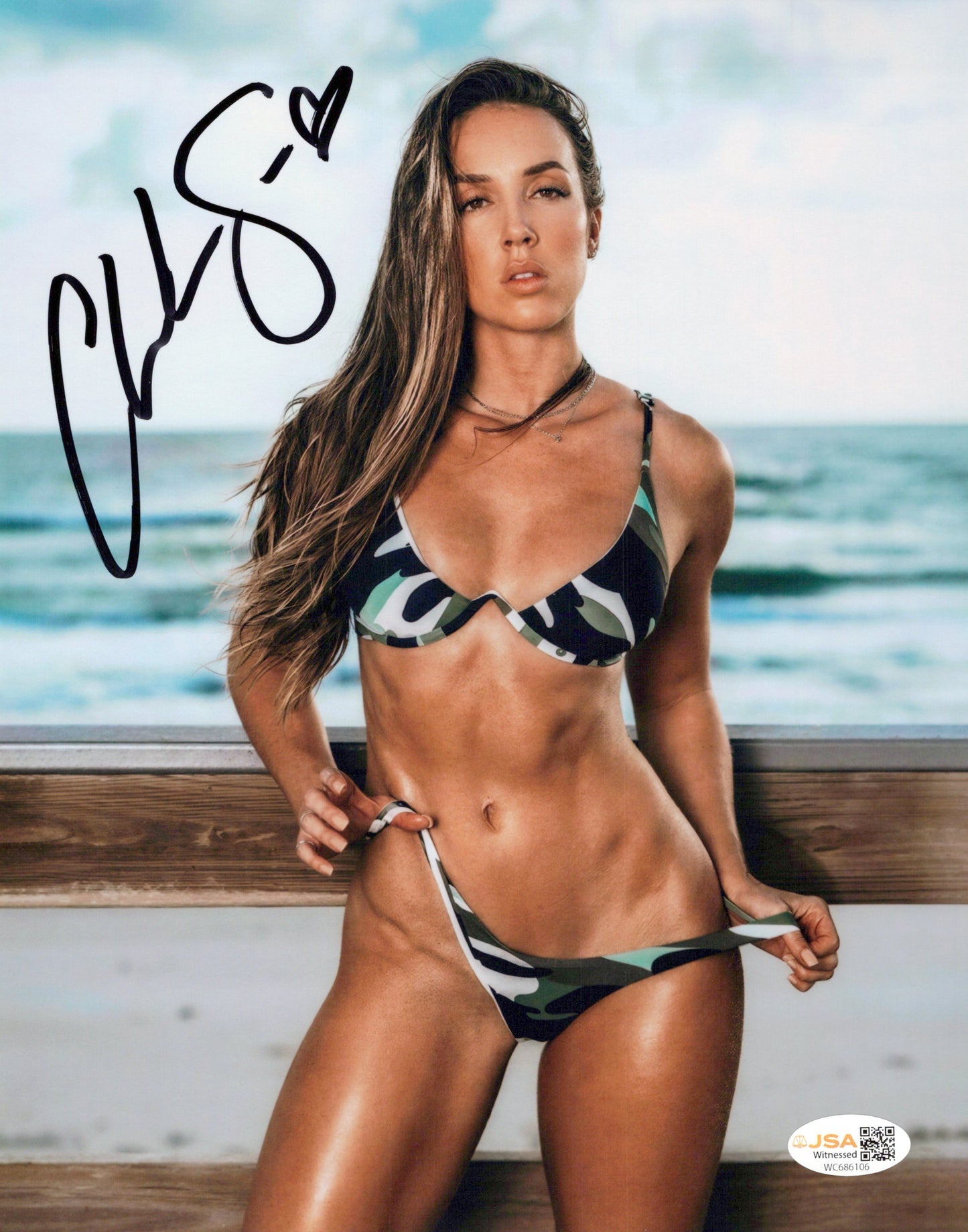 Chelsea Green (metallic 8x10) photo signed auto autographed WWE TNA