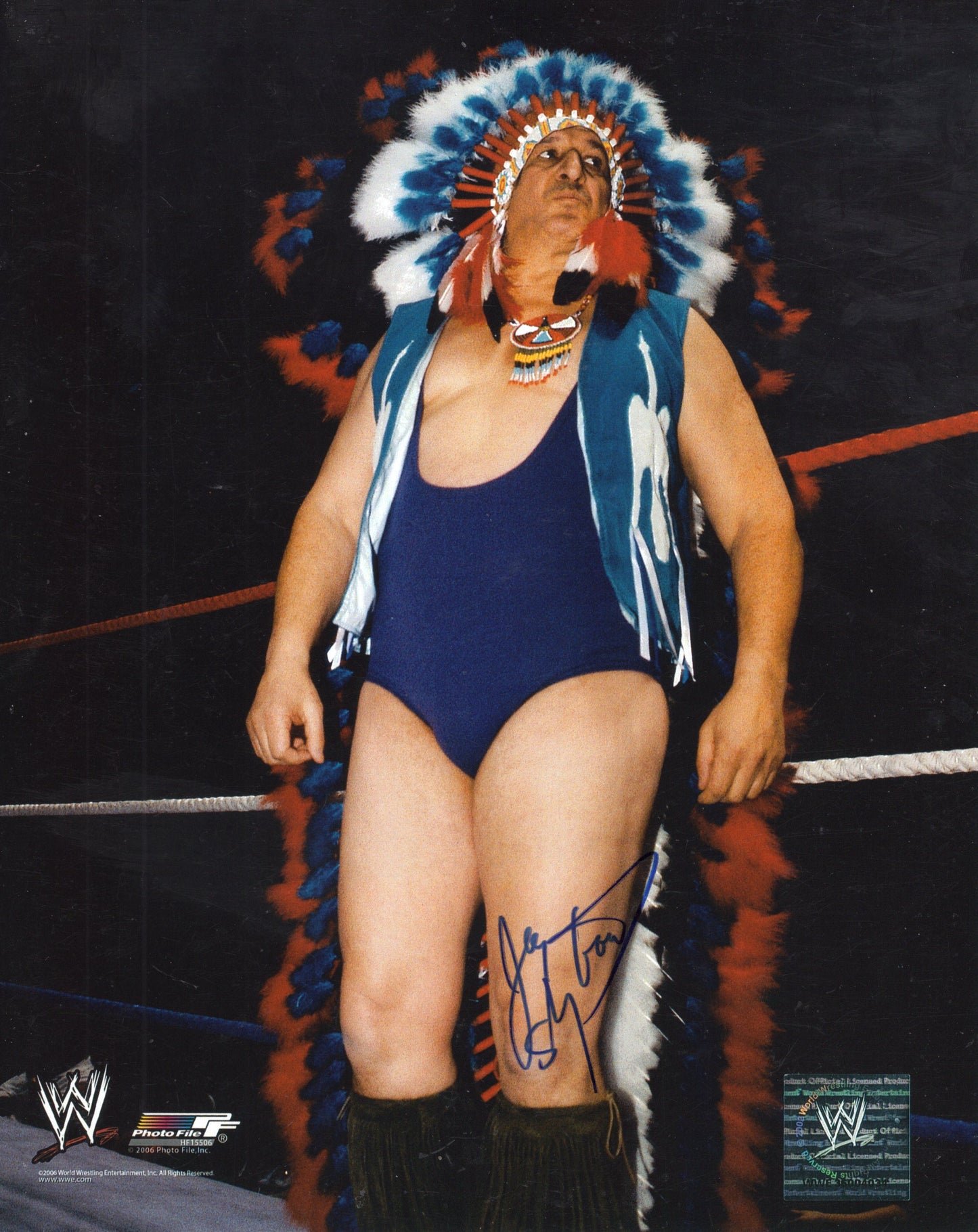 Chief Jay Strongbow (8x10) WWF photo signed auto autographed