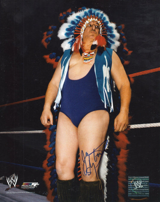 Chief Jay Strongbow (8x10) WWF photo signed auto autographed