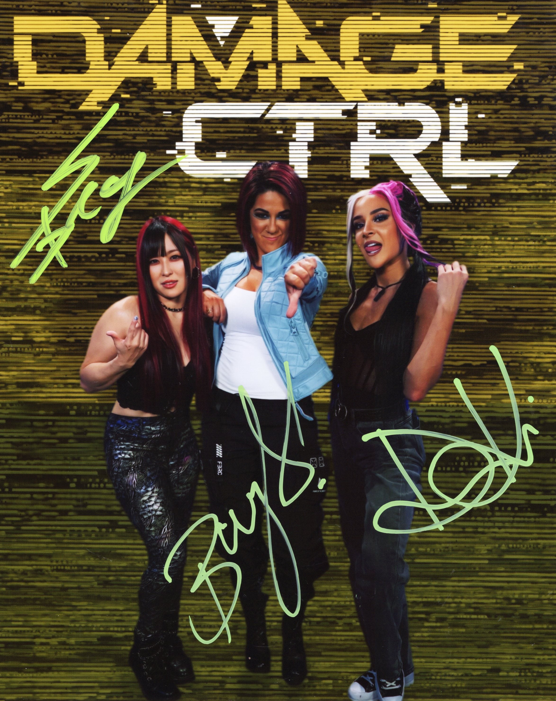 Damage Control Merch Damage Control custom funhouse metallic 8x10 - WWE photo signed auto a ...