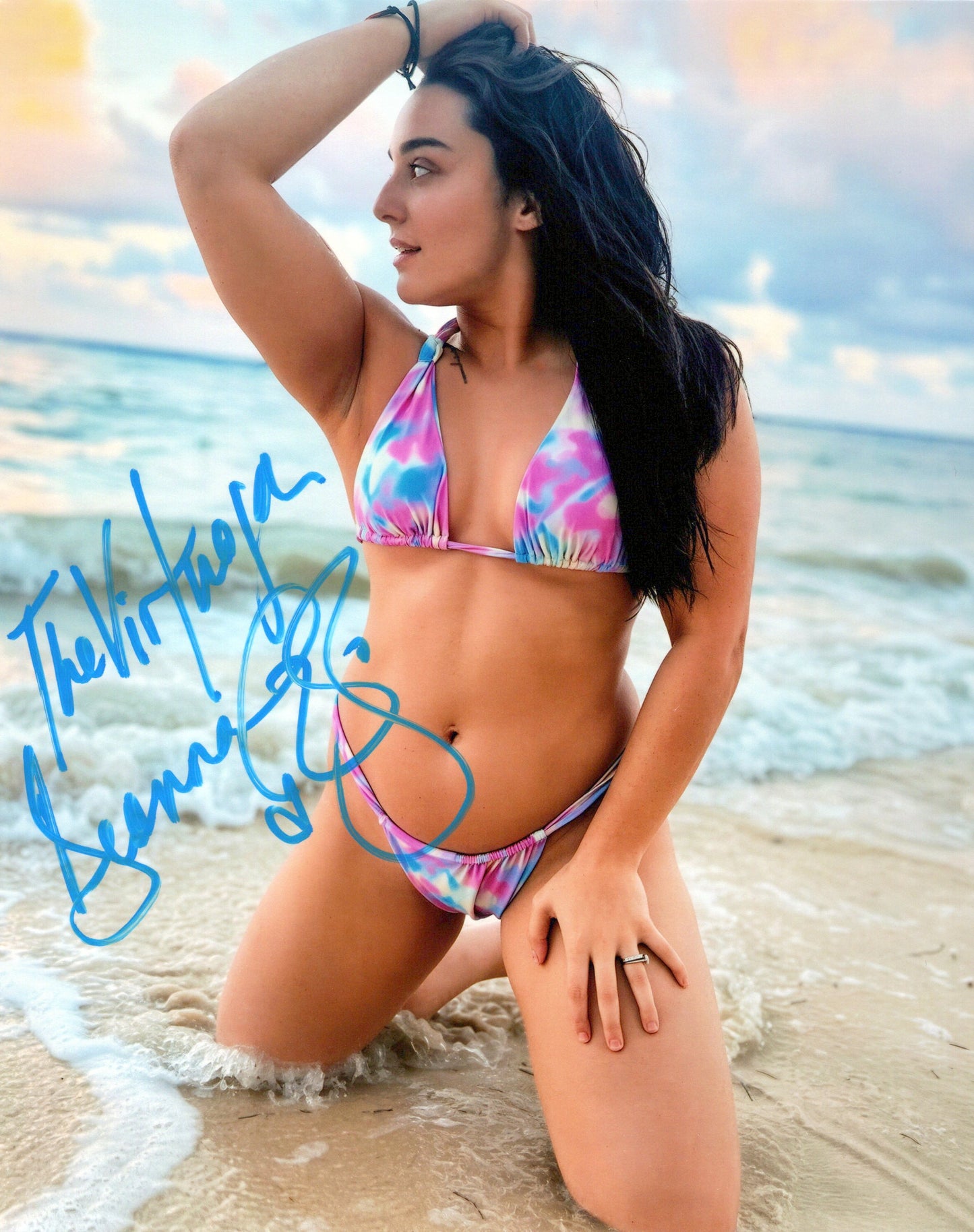 Deonna Purrazzo (8x10 metallic) funhouse AEW photo signed autographed