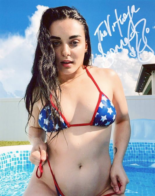 Deonna Purrazzo (8x10 metallic photo) funhouse AEW TNA signed autographed