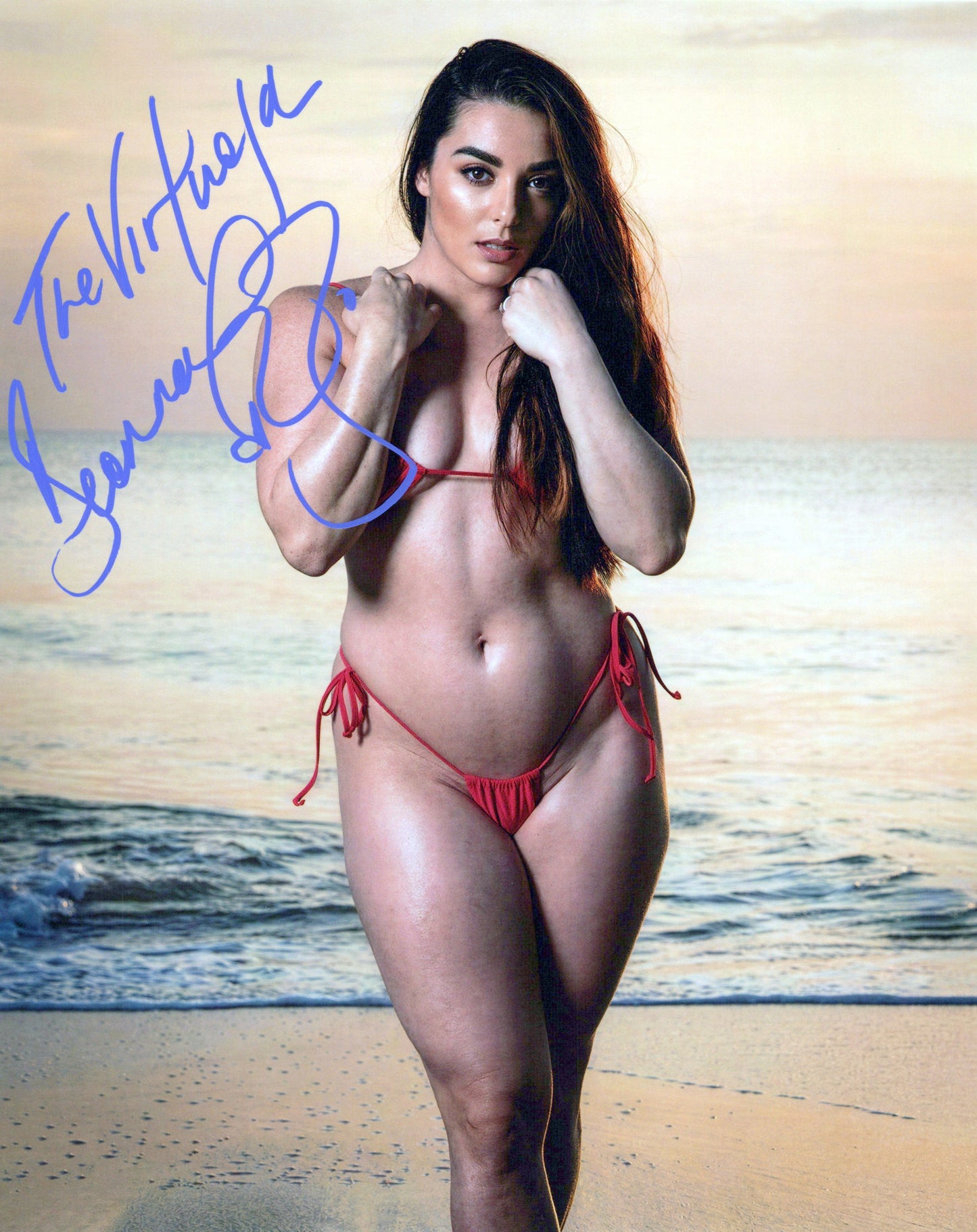 Deonna Purrazzo (8x10 metallic photo) funhouse AEW TNA signed autographed