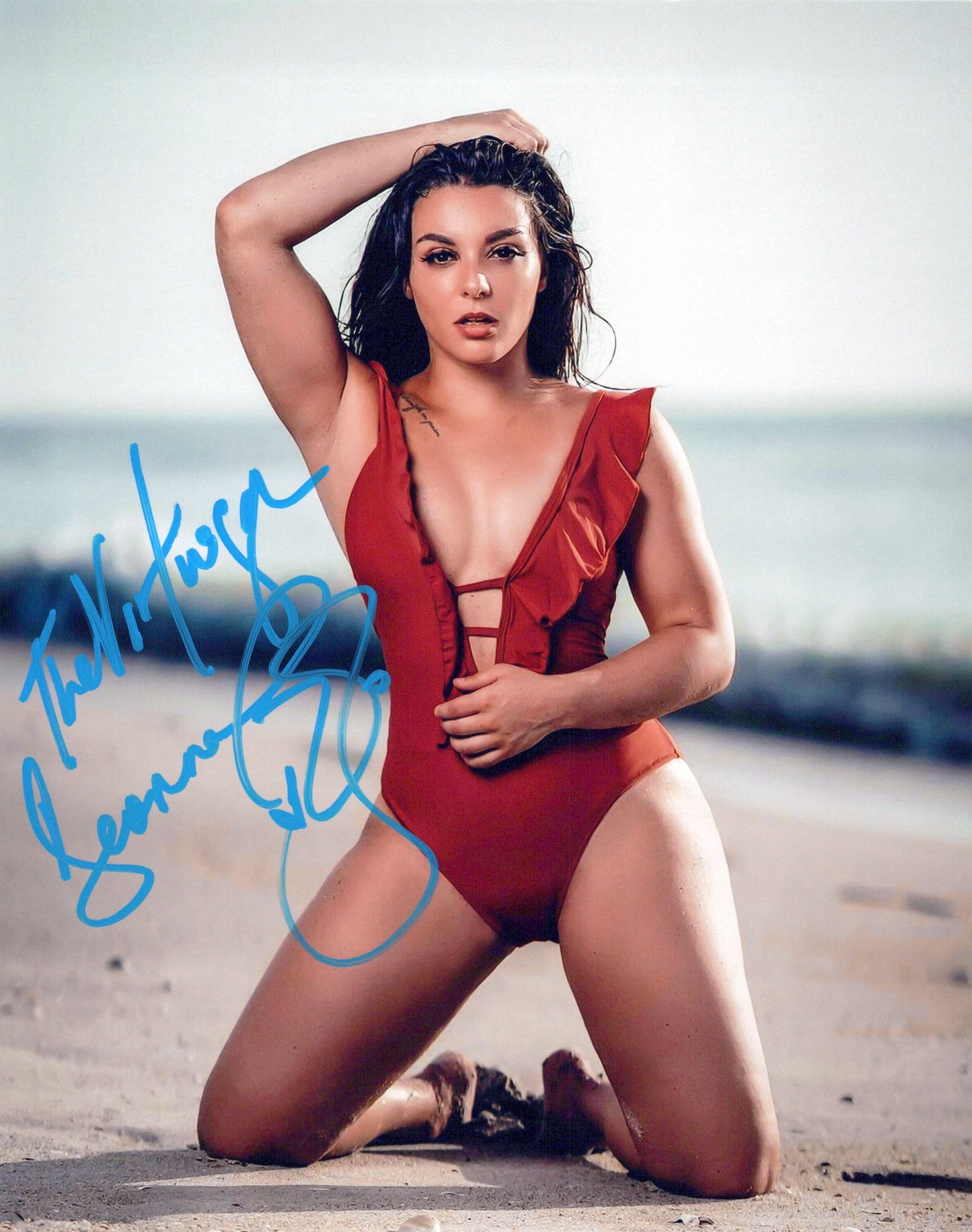 Deonna Purrazzo (8x10 metallic photo) funhouse AEW TNA signed autographed