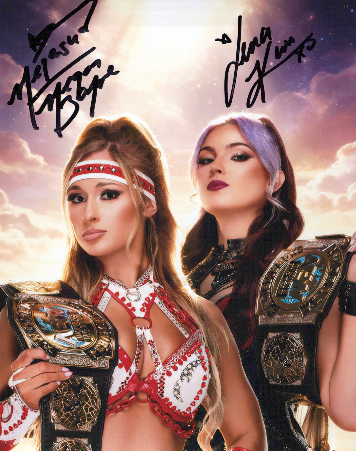 Divine Dominion Kross Bayne (metallic 8x10 photo) JSA COA AEW autographed inscribed