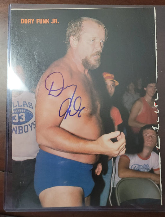 Dory Funk JR WCW (magazine page) photo signed auto autographed