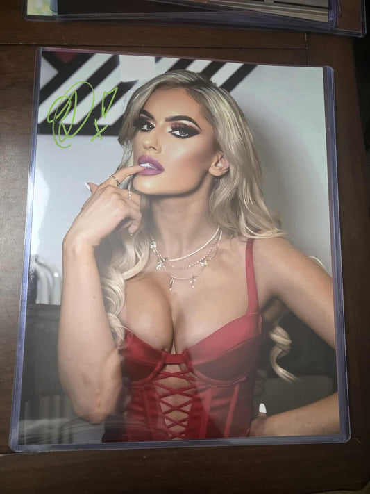 Mariah May Blake Monroe (metallic 11x14) photo signed auto autographed AEW WWE