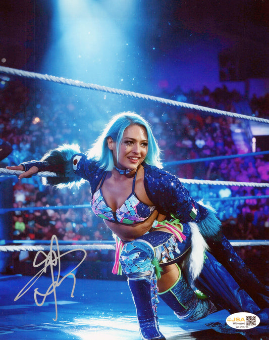 Giulia (metallic 8x10 photo) JSA COA FUNHOUSE METALLIC WWE autographed