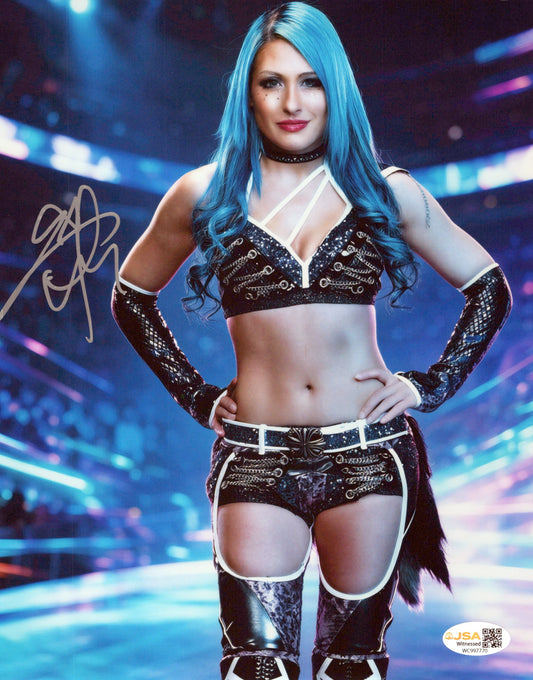 Giulia (metallic 8x10 photo) JSA COA FUNHOUSE METALLIC WWE autographed