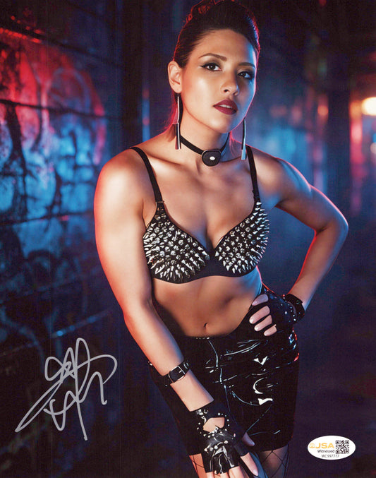 Giulia (metallic 8x10 photo) JSA COA FUNHOUSE METALLIC WWE autographed