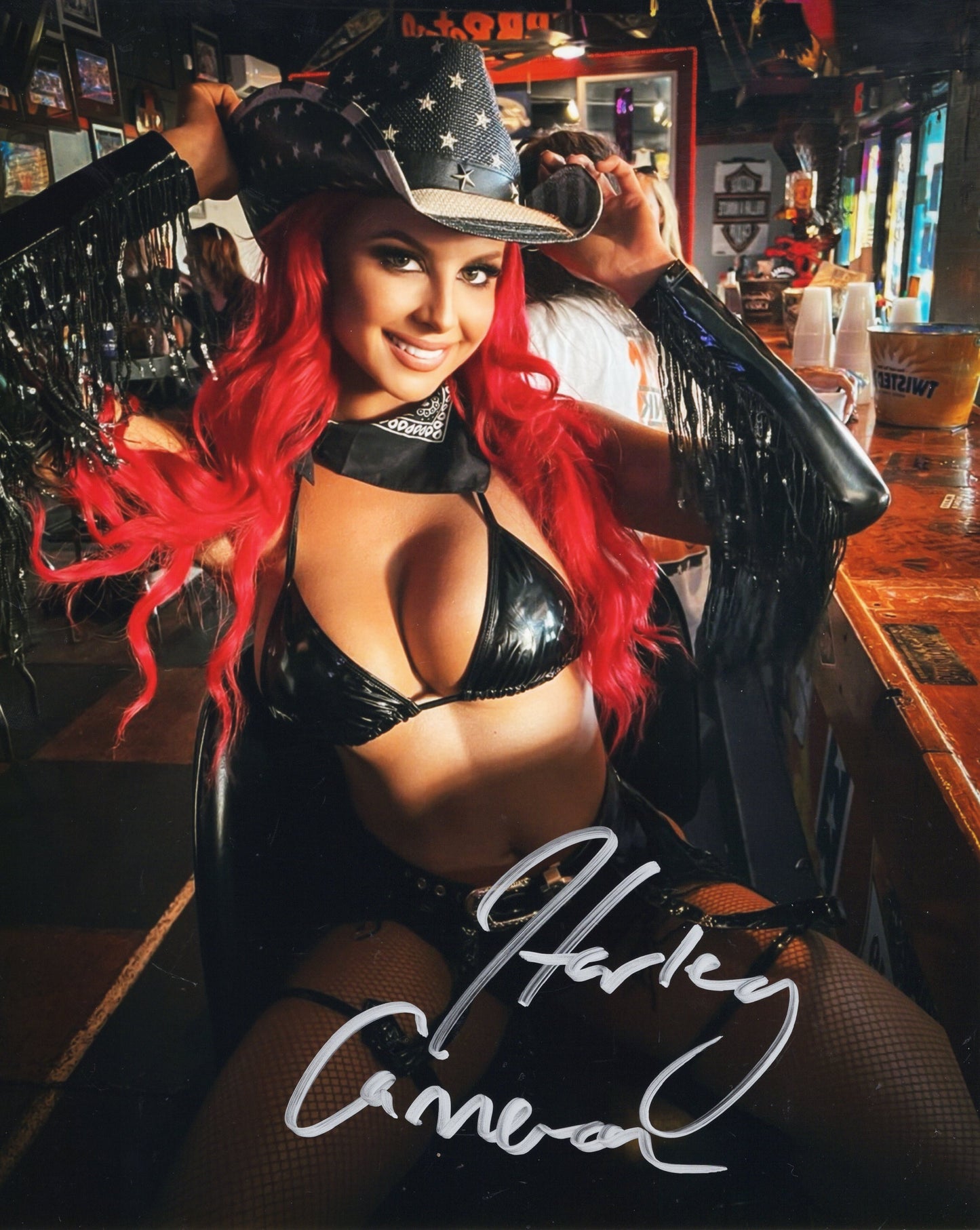 Harley Cameron 8x10 metallic photo signed auto autographed AEW TNA