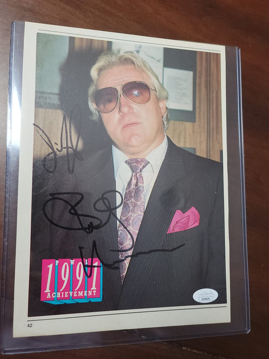 Bobby The Brain Heenan (magazine page) photo signed auto autographed WWF