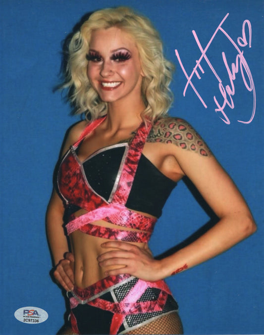 Hollyhood Haley J metallic 8x10 - PSA OVW WOW AEW photo signed auto autographed