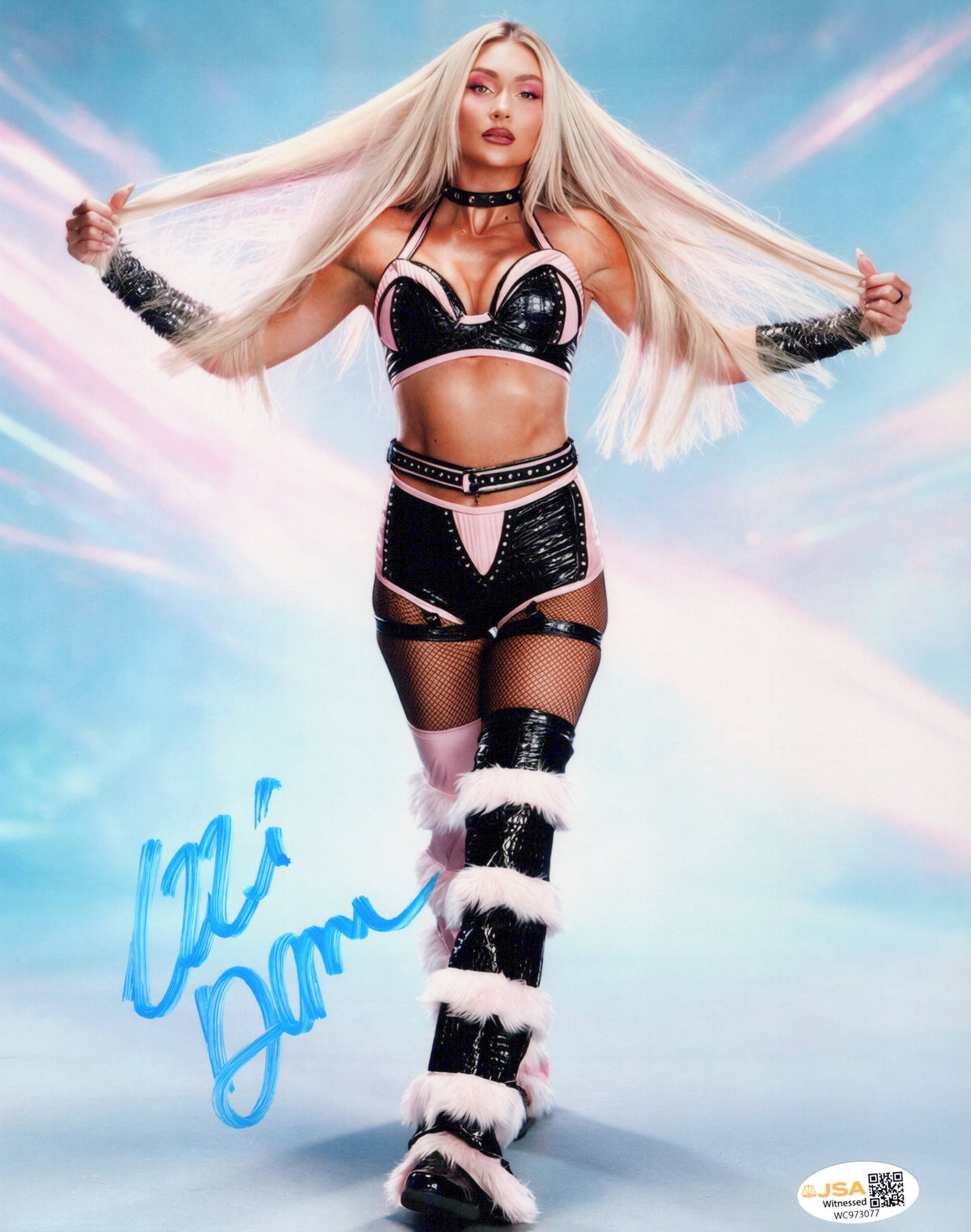 Izzi Dame (metallic 8x10) JSA COA FUNHOUSE photo signed auto autographed  NXT WWE