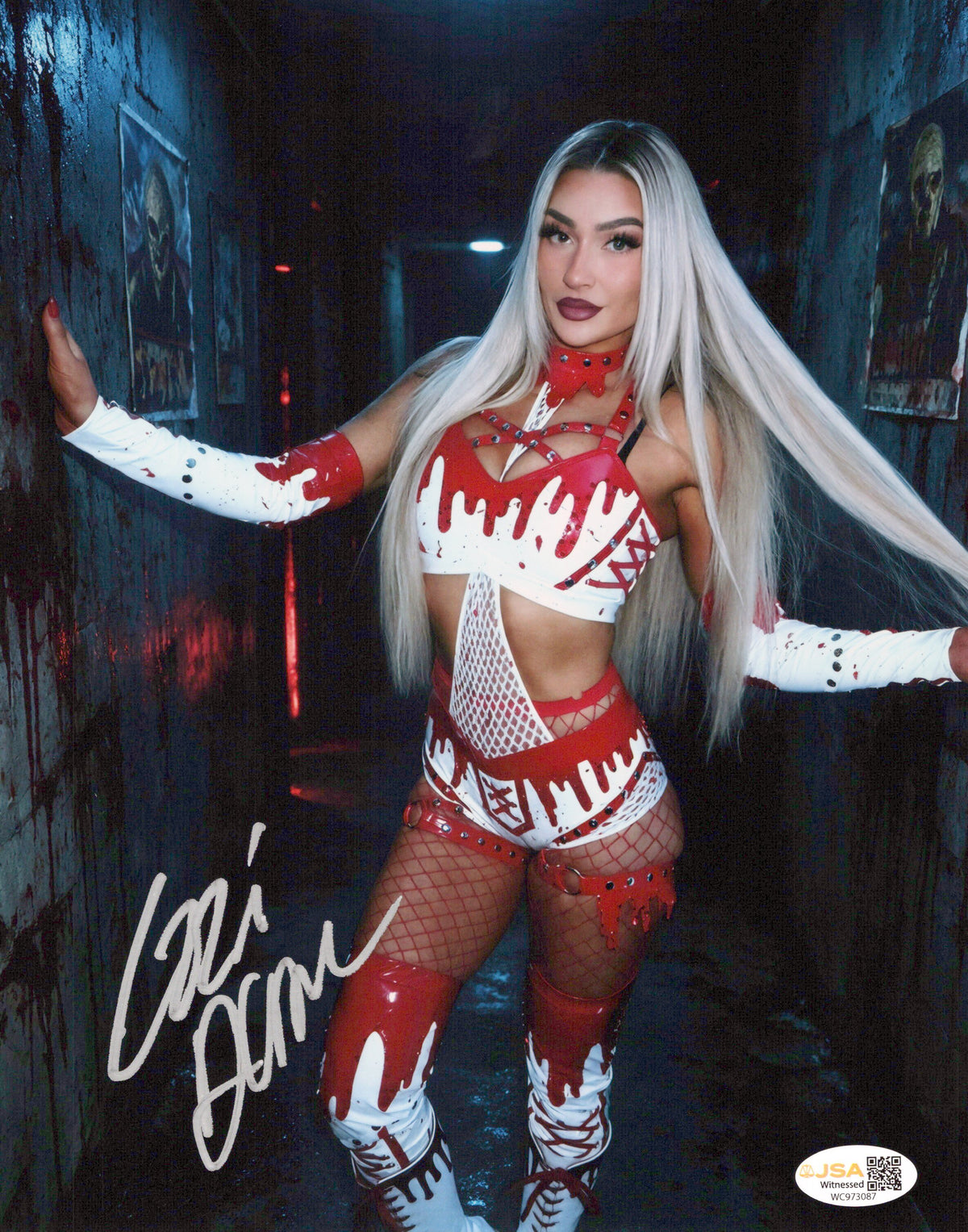 Izzi Dame (metallic 8x10) JSA COA FUNHOUSE photo signed auto autographed  NXT WWE