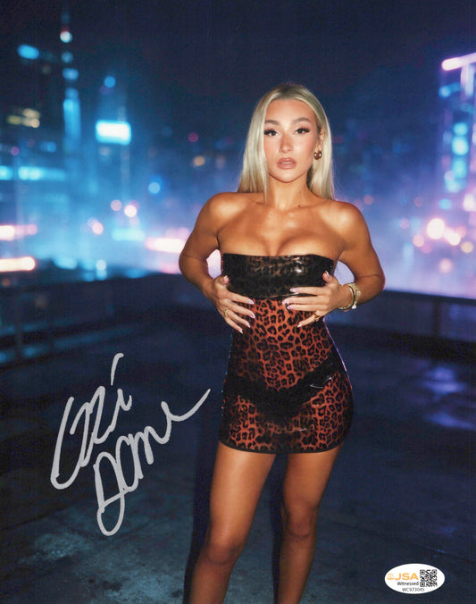 Izzi Dame (metallic 8x10) JSA COA FUNHOUSE photo signed auto autographed  NXT WWE