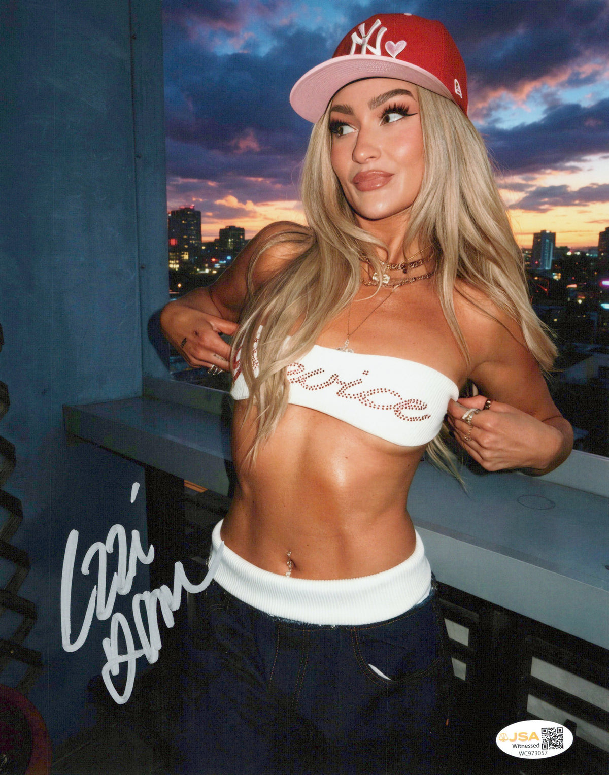 Izzi Dame (metallic 8x10) JSA COA FUNHOUSE photo signed auto autographed  NXT WWE
