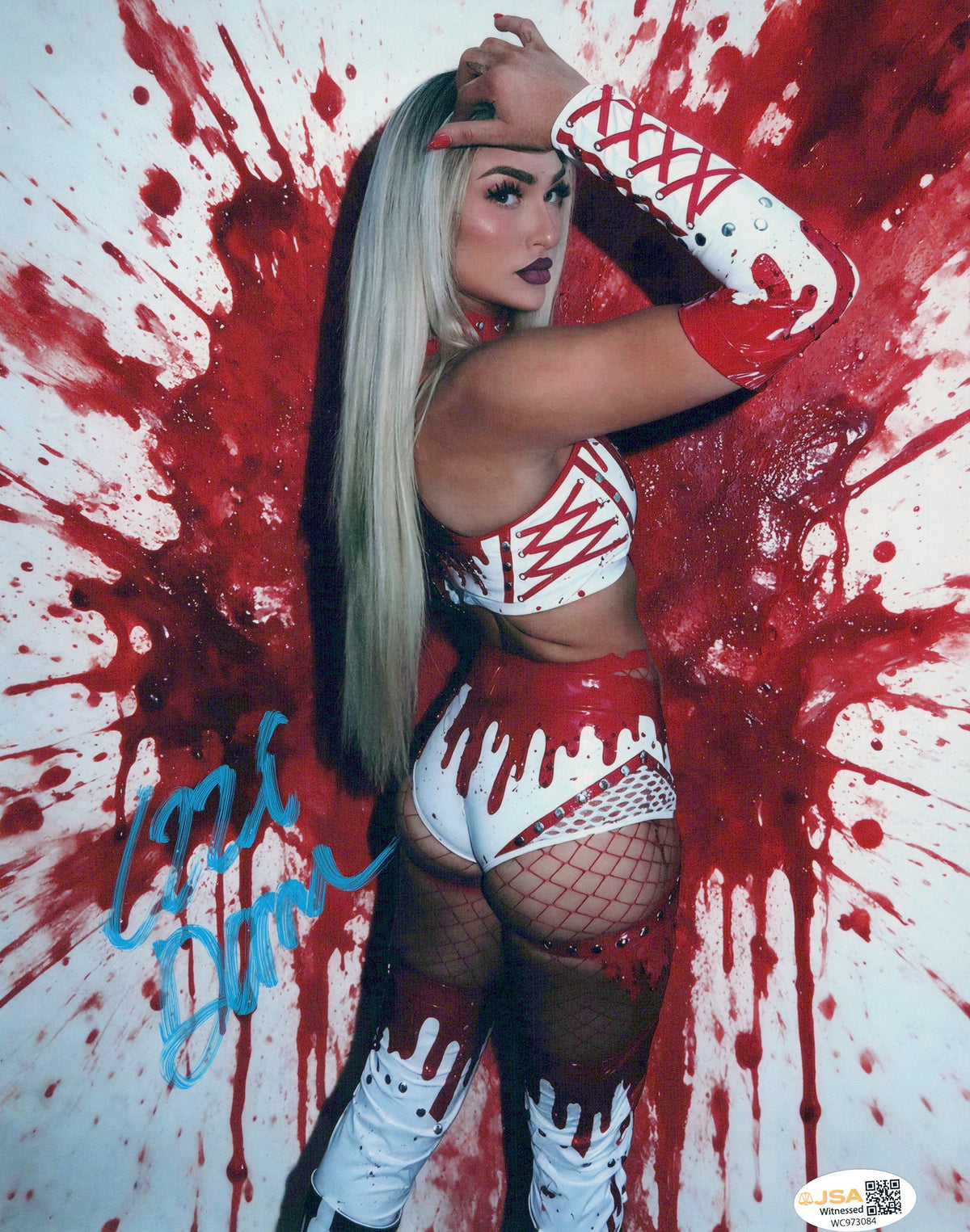 Izzi Dame (metallic 8x10) JSA COA FUNHOUSE photo signed auto autographed  NXT WWE