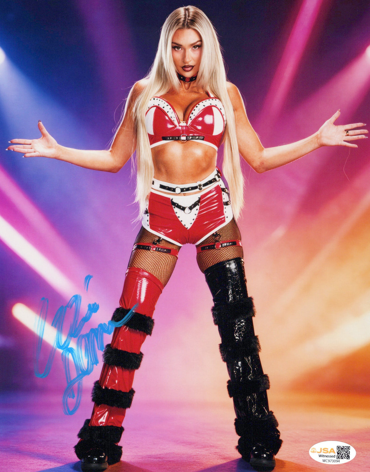 Izzi Dame (metallic 8x10) JSA COA FUNHOUSE photo signed auto autographed  NXT WWE