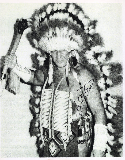 Chief Jay Strongbow RARE WWWF WWF 8.5x11 photo signed autographed