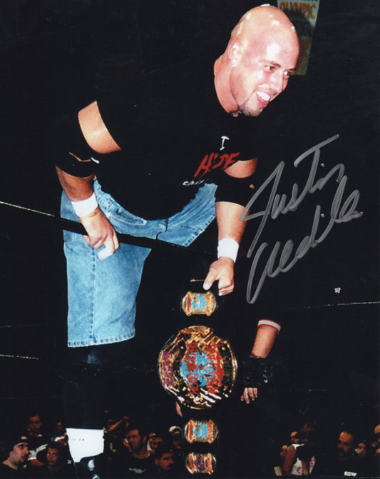 Justin Credible ecw wwf wcw 8x10 photo signed auto autographed