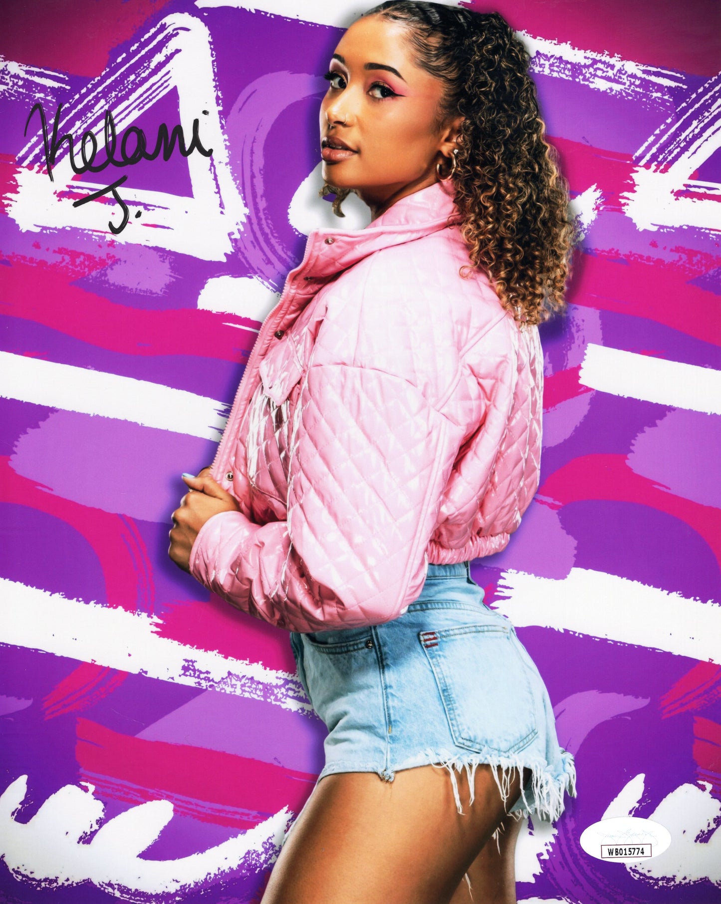 Kelani Jordan funhouse metallic 8x10 - JSA WWE NXT photo signed auto autographed