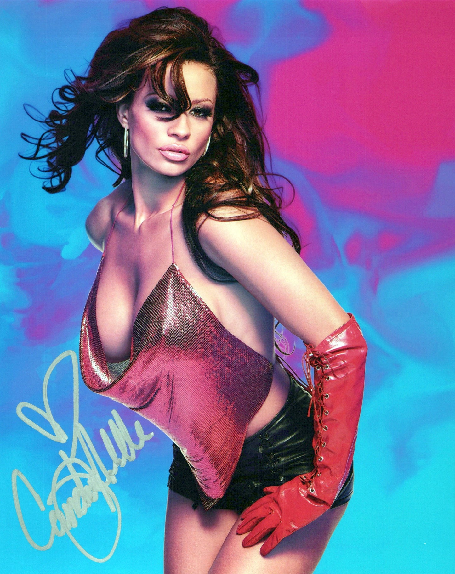 Candice Michelle (FUNHOUSE METALLIC 8x10) photo WWE WWF photo signed auto autographed