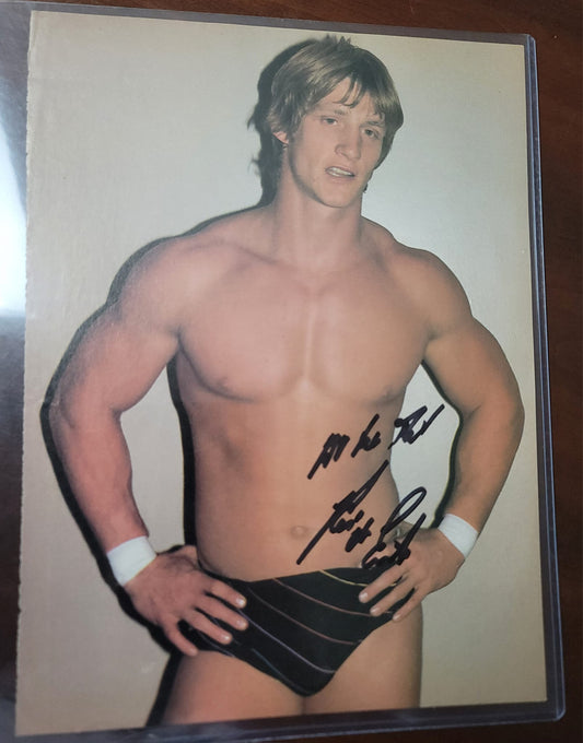 kevin Von Erich KVE (magazine page) photo signed auto autographed WCCW