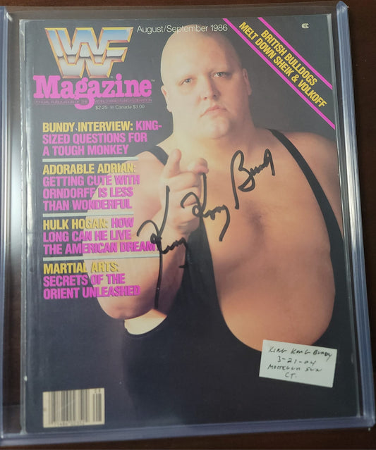 King Kong Bundy signed (full magazine) signed auto autographed WWF